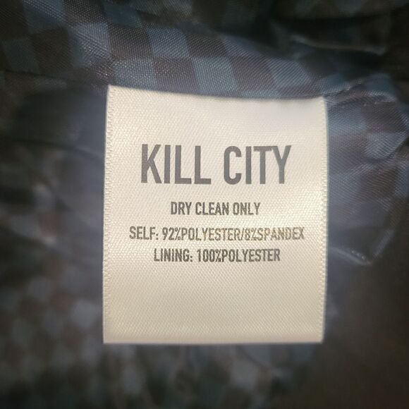 Kill City Bomber Jacket Small Black Fully Lined - Picture 4 of 10